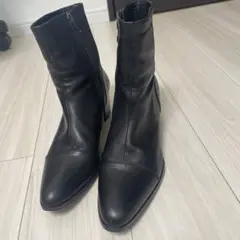 黒レザーサイドゴアブーツ