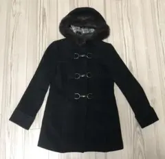 最終お値下 BURBERRY BLUE LABEL ダッフルコートラビットファー