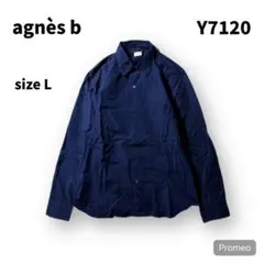 【即購入OK】agnes b 長袖シャツ　サイズ3 ネイビー