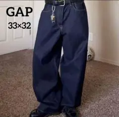 ✨本日限定✨ GAPギャップ スーパーバギーパンツ ダークリンス 33×32