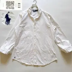 復刻現行✨ポロバイラルフローレン 裾ポニー カスタムフィット 白シャツ L
