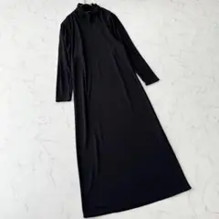 極美品 アルディーノアール ハイツイストスムースボウタイワンピース マキシ丈