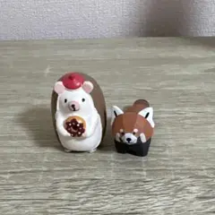 川崎誠二の木彫りの動物たち レッサーパンダ ナチュラルキッチン　アニマル