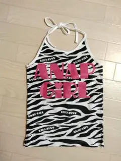 ANAP GIRL ゼブラ柄ホルターネック130