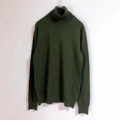 【Massimo Dutti】（S）タートルネックニット/シルク混セーター/無地