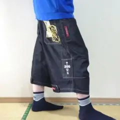 DOG TOWN　ドッグタウン　光沢　ハーフパンツ　ブラック　L