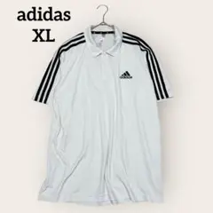 adidas ポロシャツ スポーツ カジュアル系 アスレジャー スリーストライプ