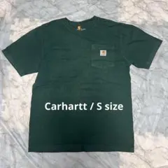 Carhartt ダークグリーン Tシャツ S レディース兼 アメリカンサイズ