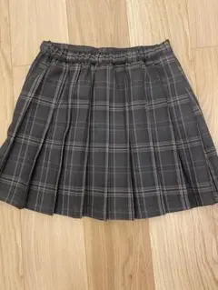 新品未使用　ブラックチェック スクールスカート