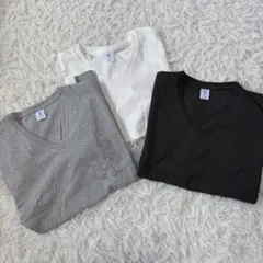 お得3枚セット ベルバシーン 半袖Tシャツ 無地 M 319 335-6