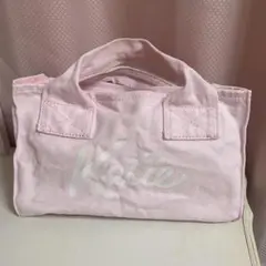 Katie logo canvas tote pink ロゴキャンバストート