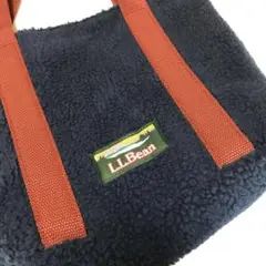 L.L.Bean トートバッグ ハンドバッグ ネイビー ふわふわ ボア