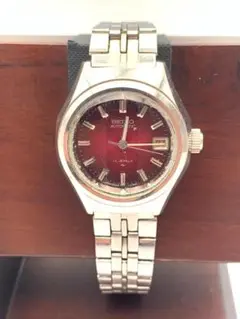 SEIKO 赤文字盤 自動巻き時計