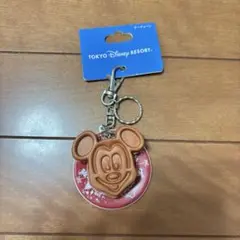 【新品未使用】ディズニー ミッキー ワッフル ストラップ キーホルダー