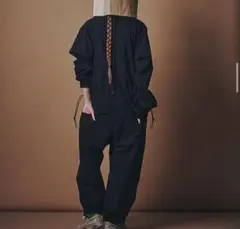 m.u 未使用品　黒のボタン付きオールインワン　つなぎ