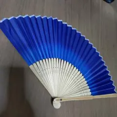 青のグラデーション扇子