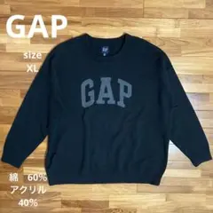 美品　GAP ギャップ セーター　ブラック　アーチロゴ　XL