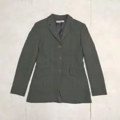 EMPORIO ARMANI レディース ウール チェック テーラードジャケット