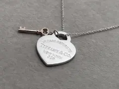 b054 ティファニー リターントゥ ハートu0026キーネックレス 925/METAL