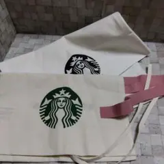 Starbucks ロゴ入りキャンバスバッグ2セット