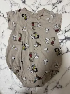 PEANUTS スヌーピー柄ロンパース 70cm