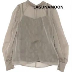 【新品LAGUNAMOON】レースキャミシアーハイネックブラウス