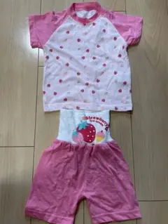 いちご柄 ベビーパジャマ 80cm