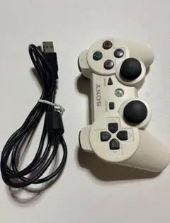 SONY PS3 コントローラー ホワイト USBケーブル付き