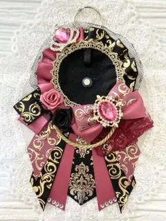 ୨୧1552 ハンドメイド 痛ロゼット♡ローズウッド×ブラック