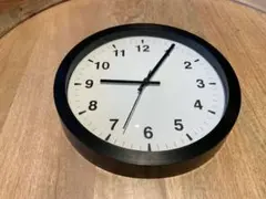 【美品】IKEA イケア 掛け時計 ブラック　27cm