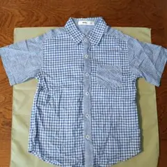 新品MPSキッズチェック半袖シャツ サイズ120♡替えボタン付き