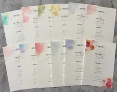 メニュー表　席札　結婚式　ウェディング　ブライダル　M-3