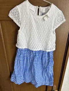 motherways 150cm フレンチスリーブ　ドッキングレース　ワンピース