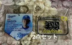 中日ドラゴンズ　ドームガチャ　#6中田翔選手　キーホルダー2点セット