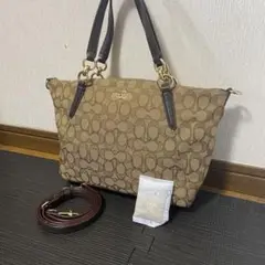 コーチ バッグ 2wayシグネチャー 未使用 保管品