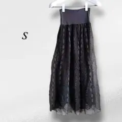 シルク フレアスカート S アニマル柄 透け アメリカ古着 おしゃれ 可愛い
