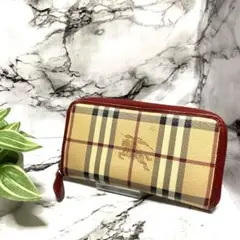 BURBERRY ノバチェック ラウンドファスナー 長財布 3612