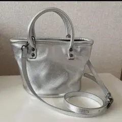 TRYAD 本革ショルダートート2way 　シルバー