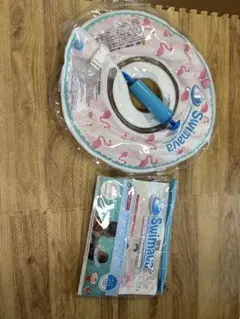 Swimava 子供用浮き輪 ピンク フラミンゴ