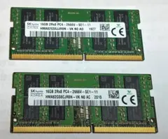 SK hynix 32GB PC4-2666V メモリ　16GB＊2