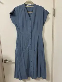 UNIQLO ブルー シャツワンピース Mサイズ
