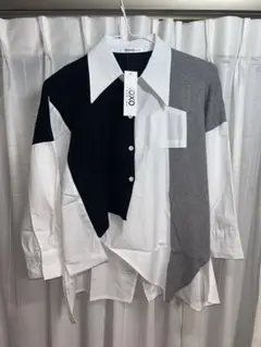 XOXO カラーブロック長袖シャツ