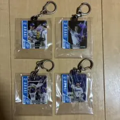 ドラゴンズ　ガチャ　荒木雅博選手　引退記念　アクリルキーホルダー4種