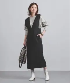 【ユナイテッドアローズ】ジャンパースカート　ジャンスカバックスリット　ポケット