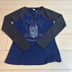 ハーレーダビッドソン 長袖Tシャツ S ネイビー