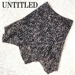 UNTITLEDアンタイトル ドットフレアシフォンスカートブラック１ B2308