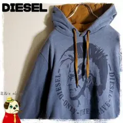 DIESEL ビック プリント ロゴ パーカー ブレイブマンロゴ プルオーバー