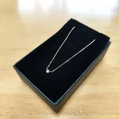 K10YG 10金イエローゴールド1粒ダイヤモンドネックレス