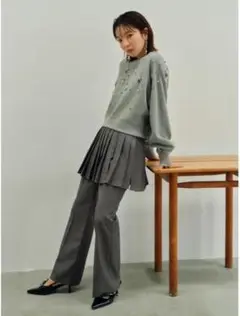 lilybrown アタッチドプリーツスカートパンツ