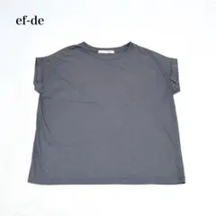 エフデ　フレンチスリーブカットソー(F)ストレッチ　シンプル　Tシャツ　大人女子